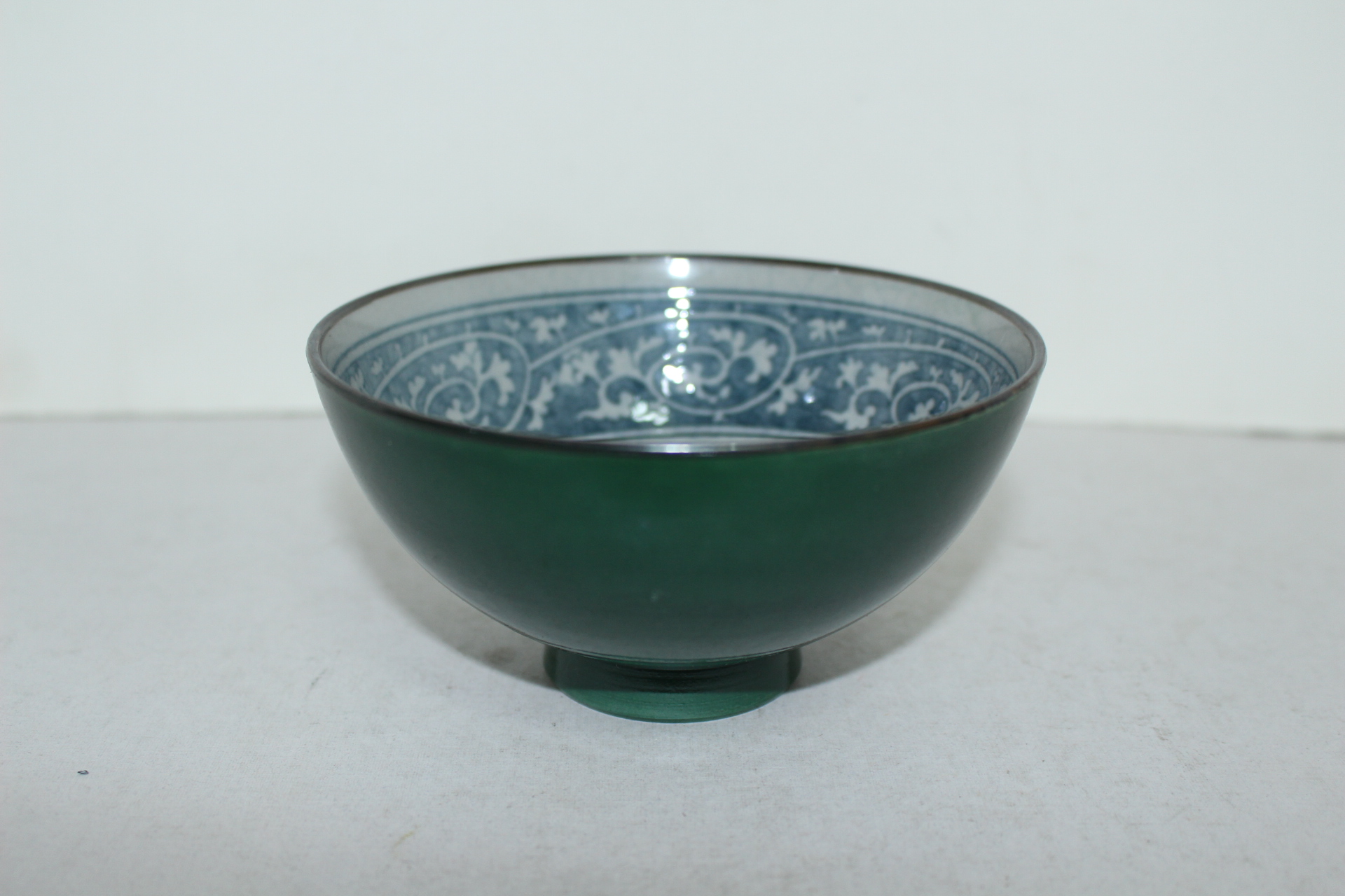 청자 청화산수문 자완