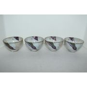 청자 금채화문잔 4점