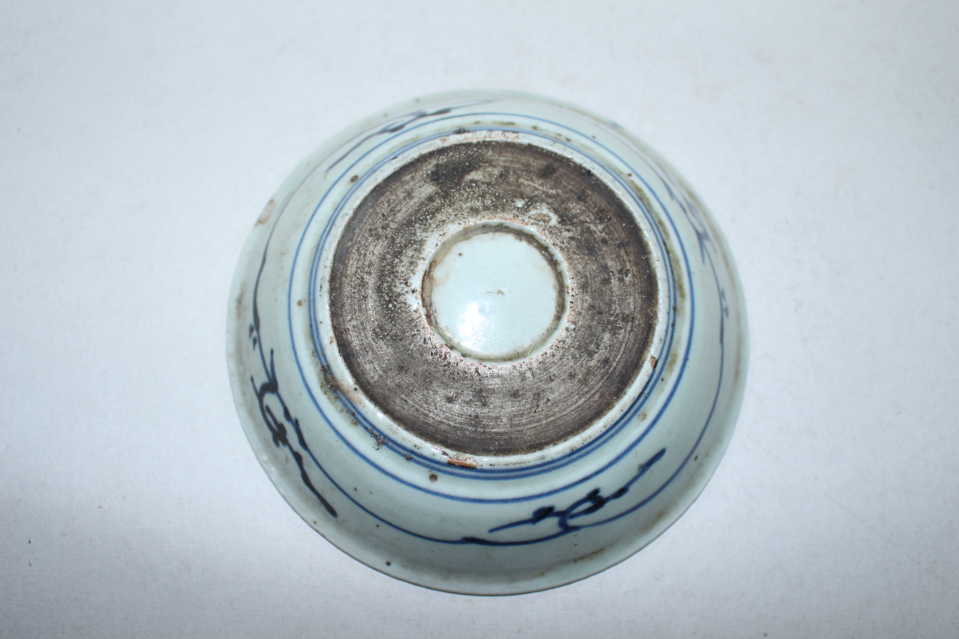 100년이상된 청화백자 화문완