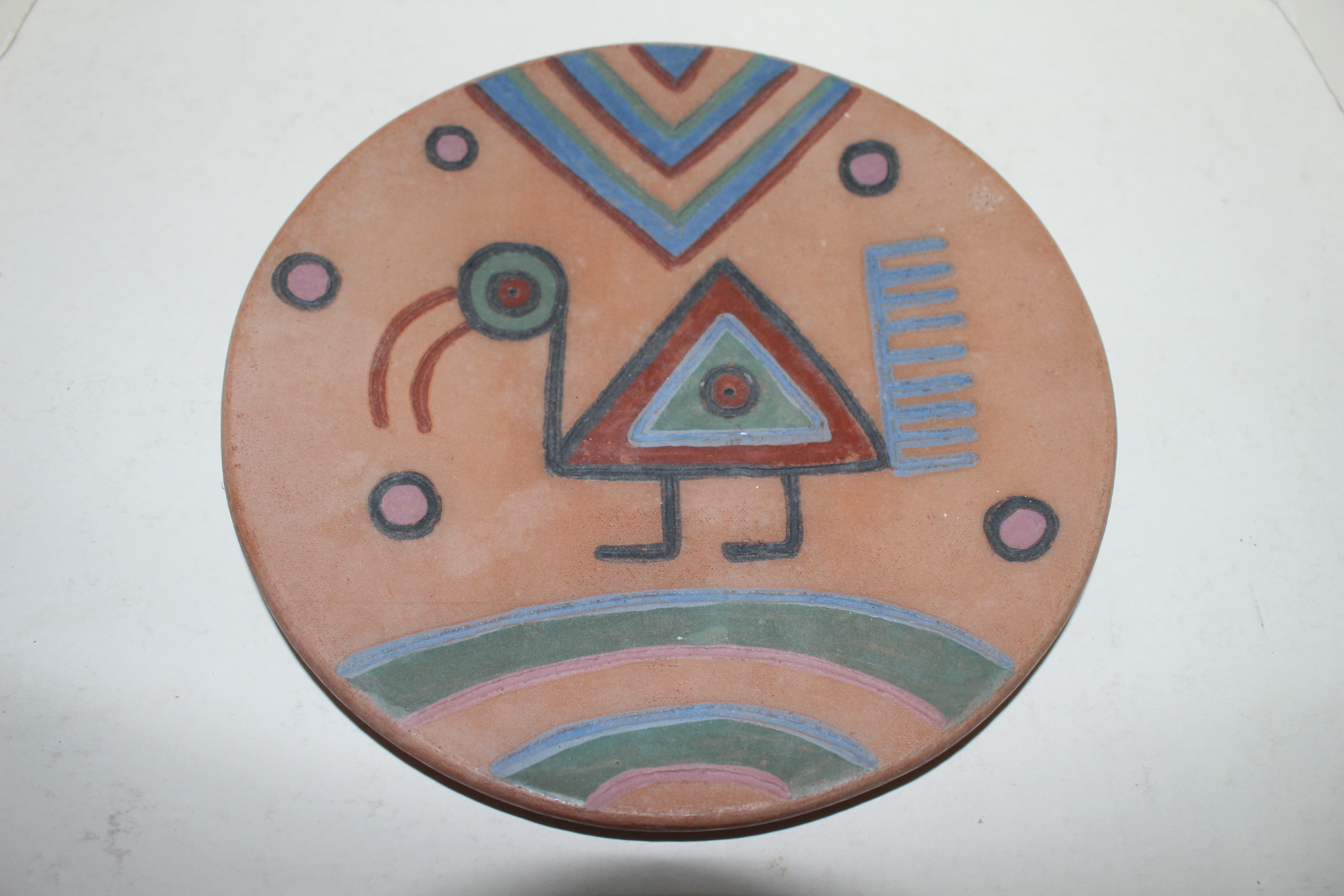 외국산 토기재질로된 추상조문 대완