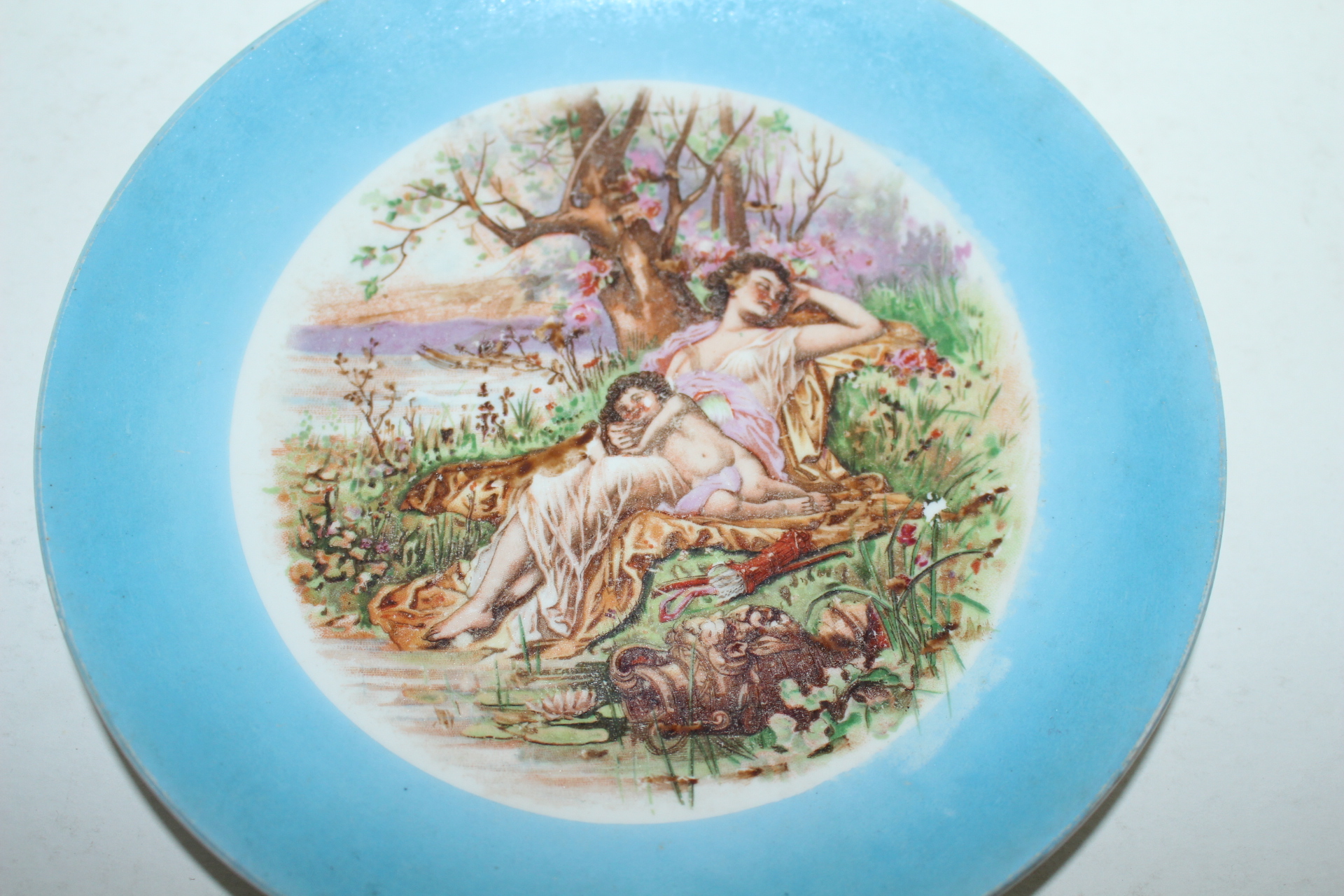 유럽산 그림이 있는 완