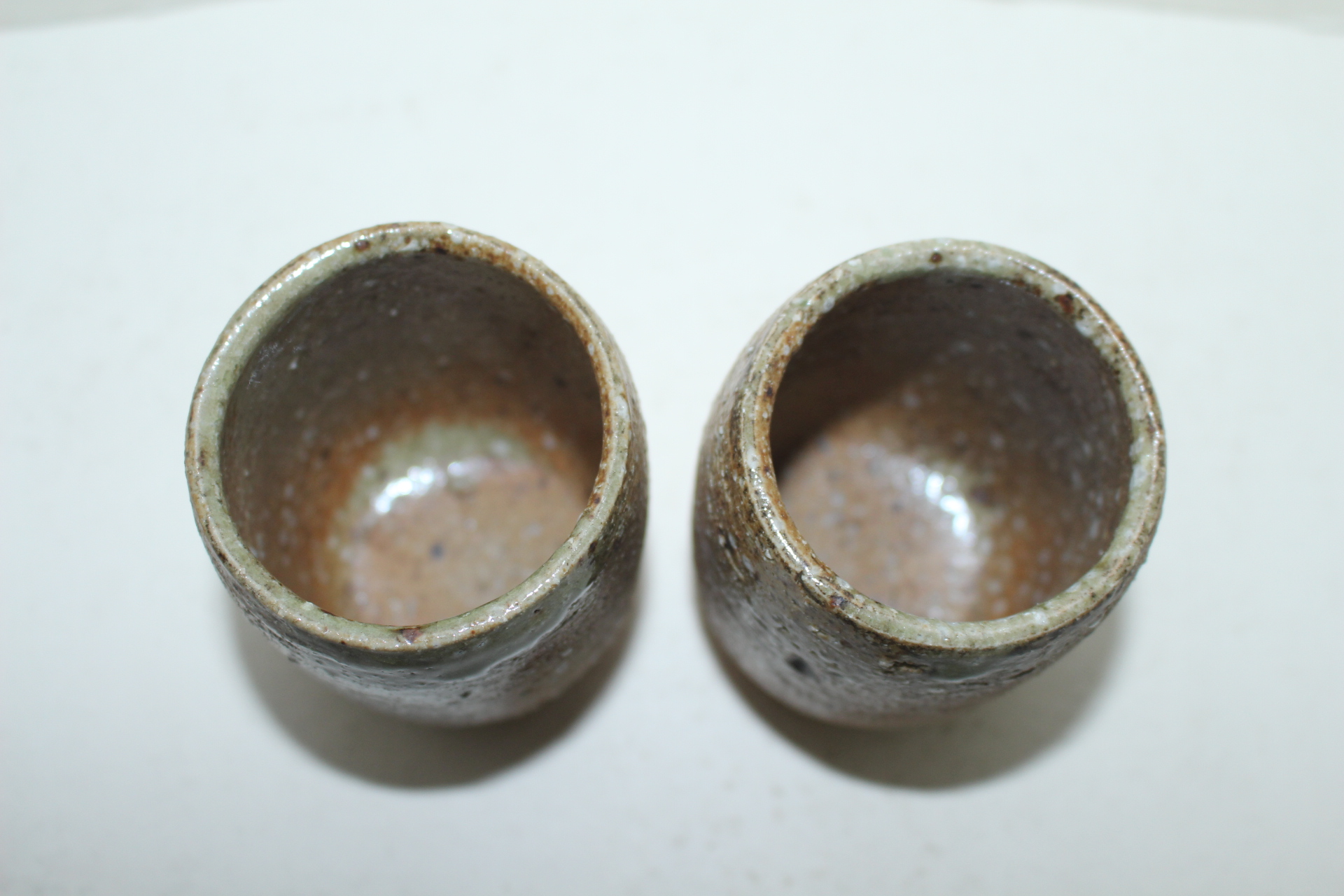 시가라끼 청자 부부잔 셋트