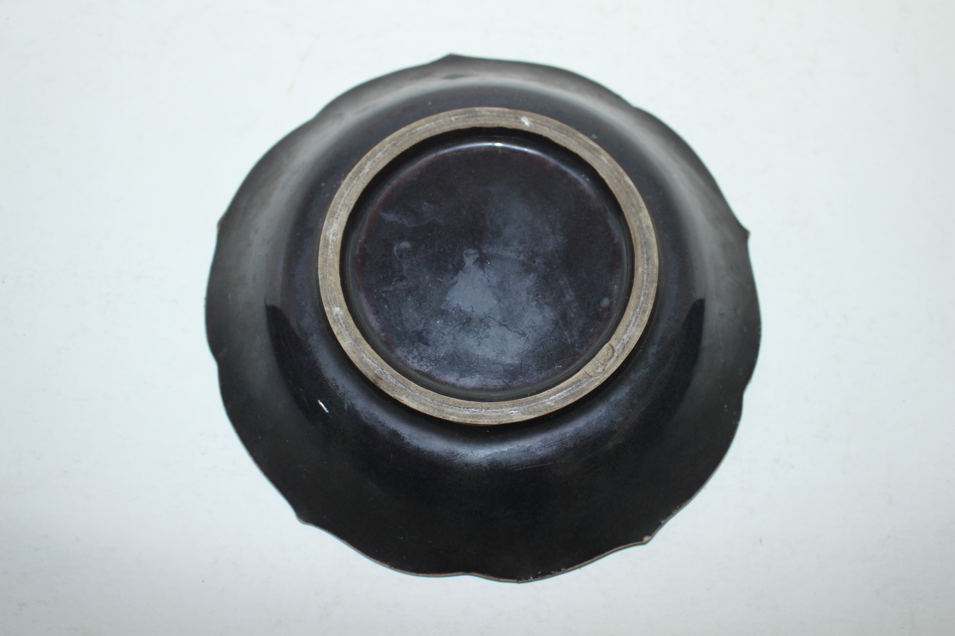 연대가좋은 흑유청자 청화죽문 화형완