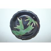 연대가좋은 흑유청자 청화죽문 화형완