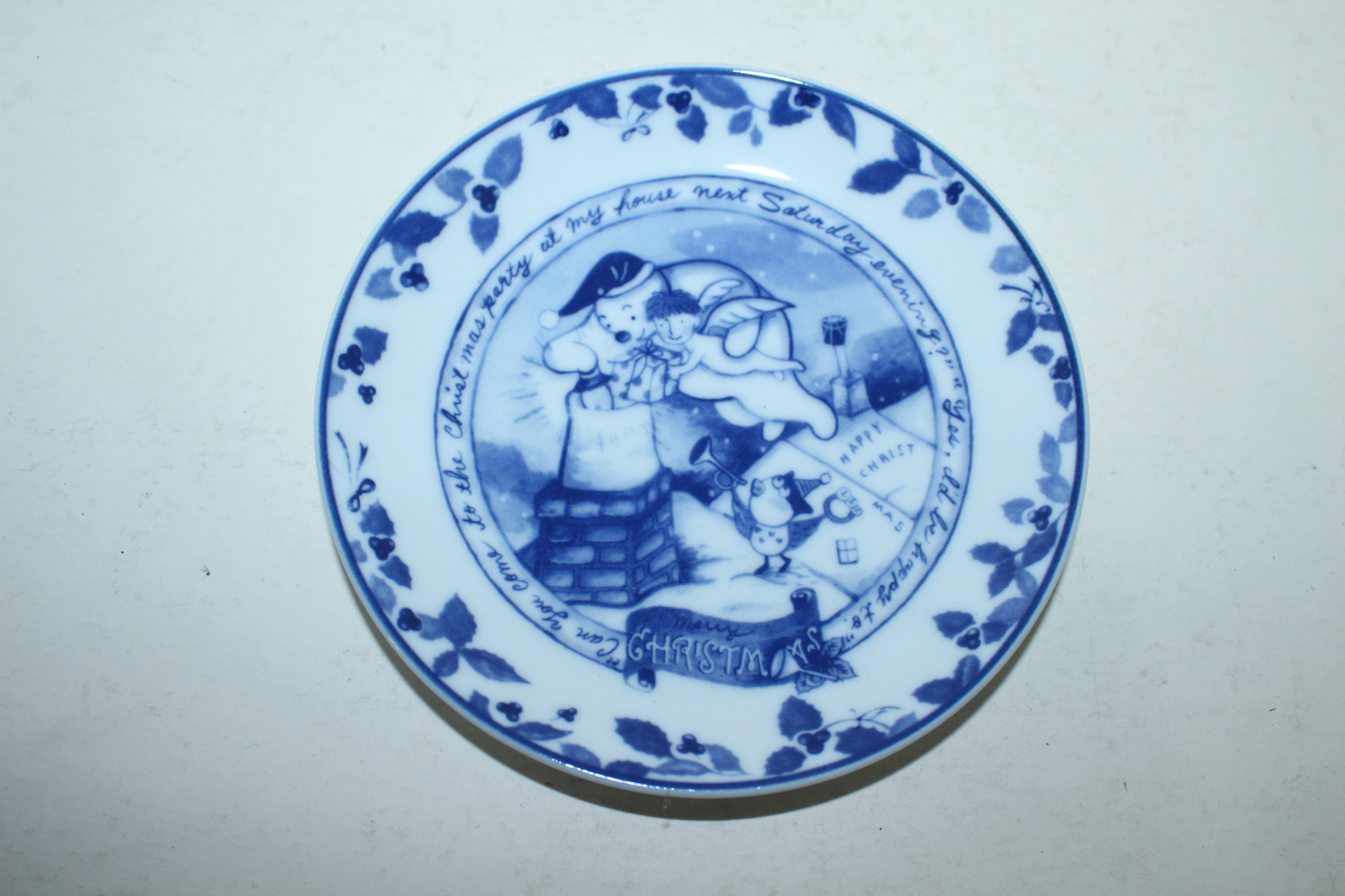 청화백자 크리스마스 완