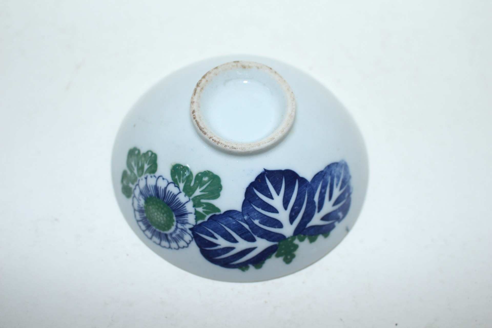 외사기 청화백자 화문자완