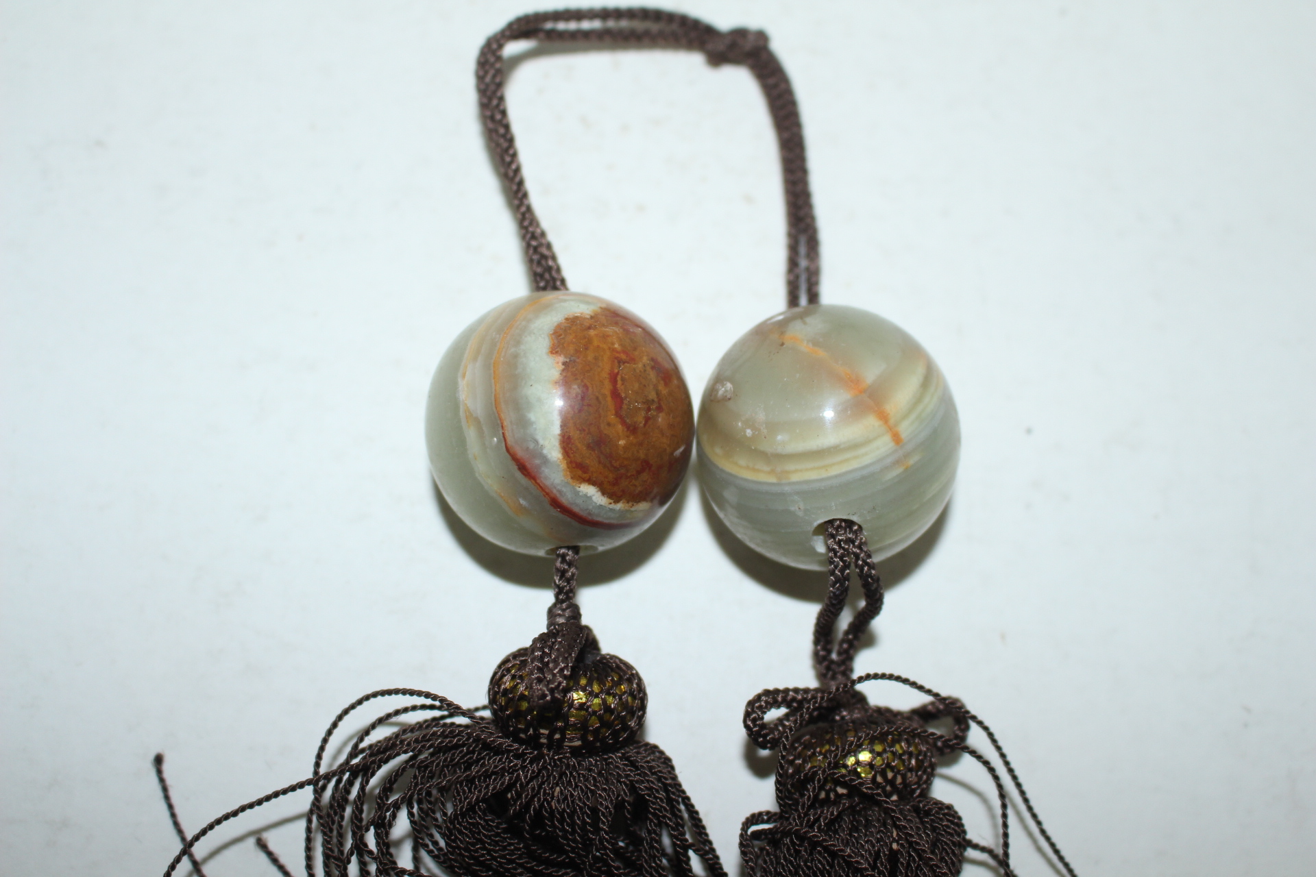 옥돌로된 추(풍진) 1쌍