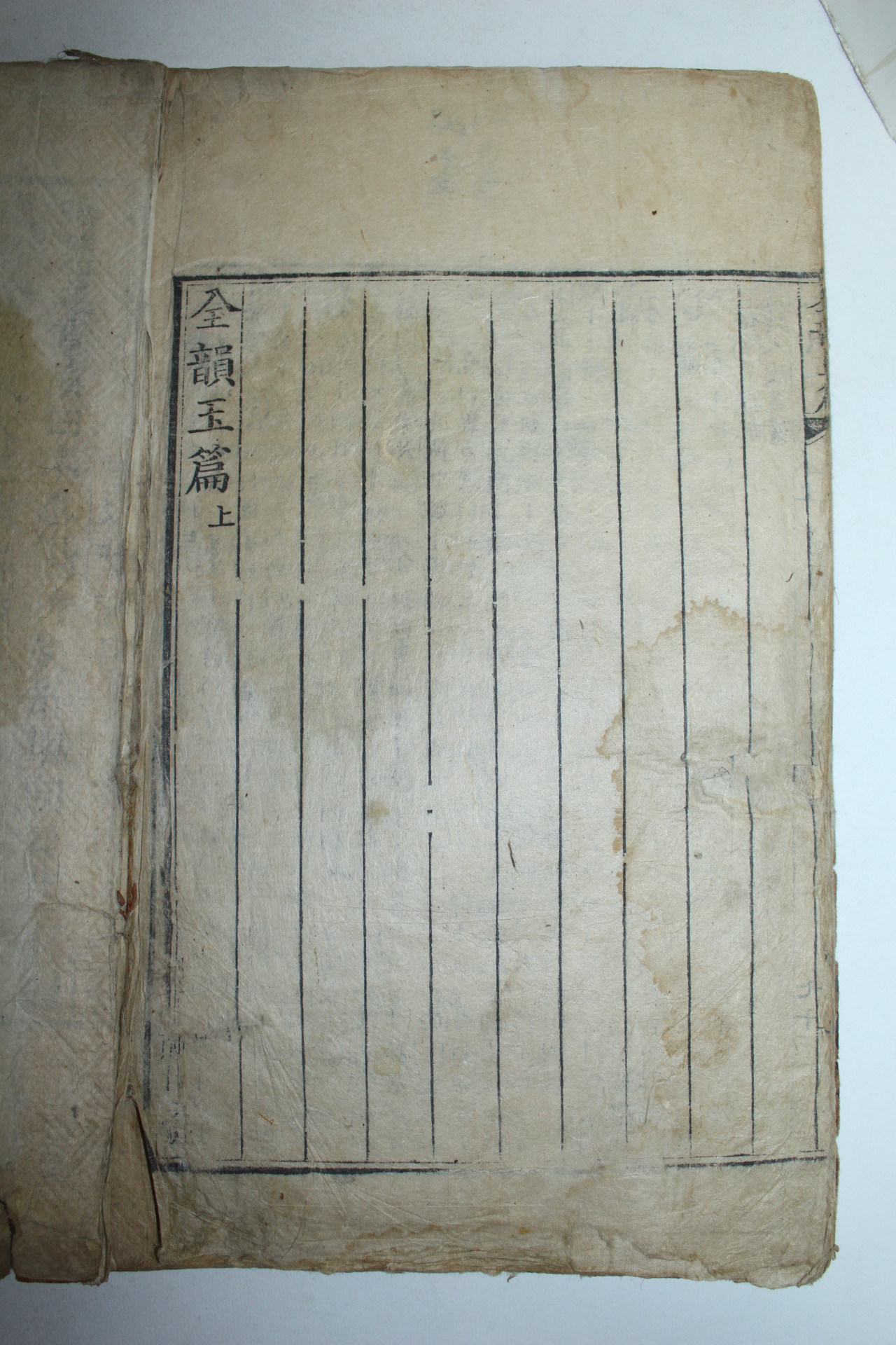 조선시대 목판본 전운옥편(全韻玉篇)상권 1책
