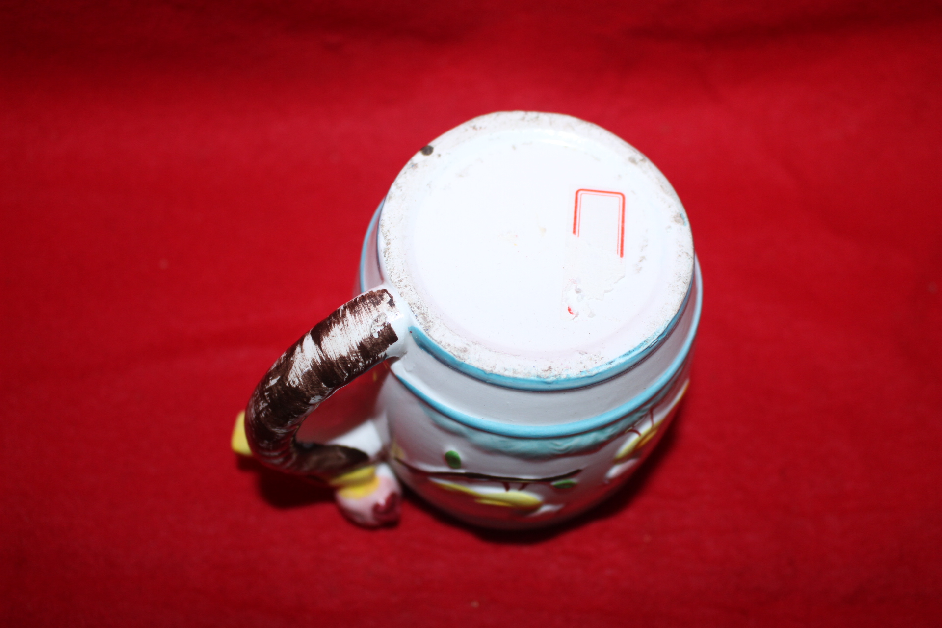 도자기 새모양 피리가달린 잔