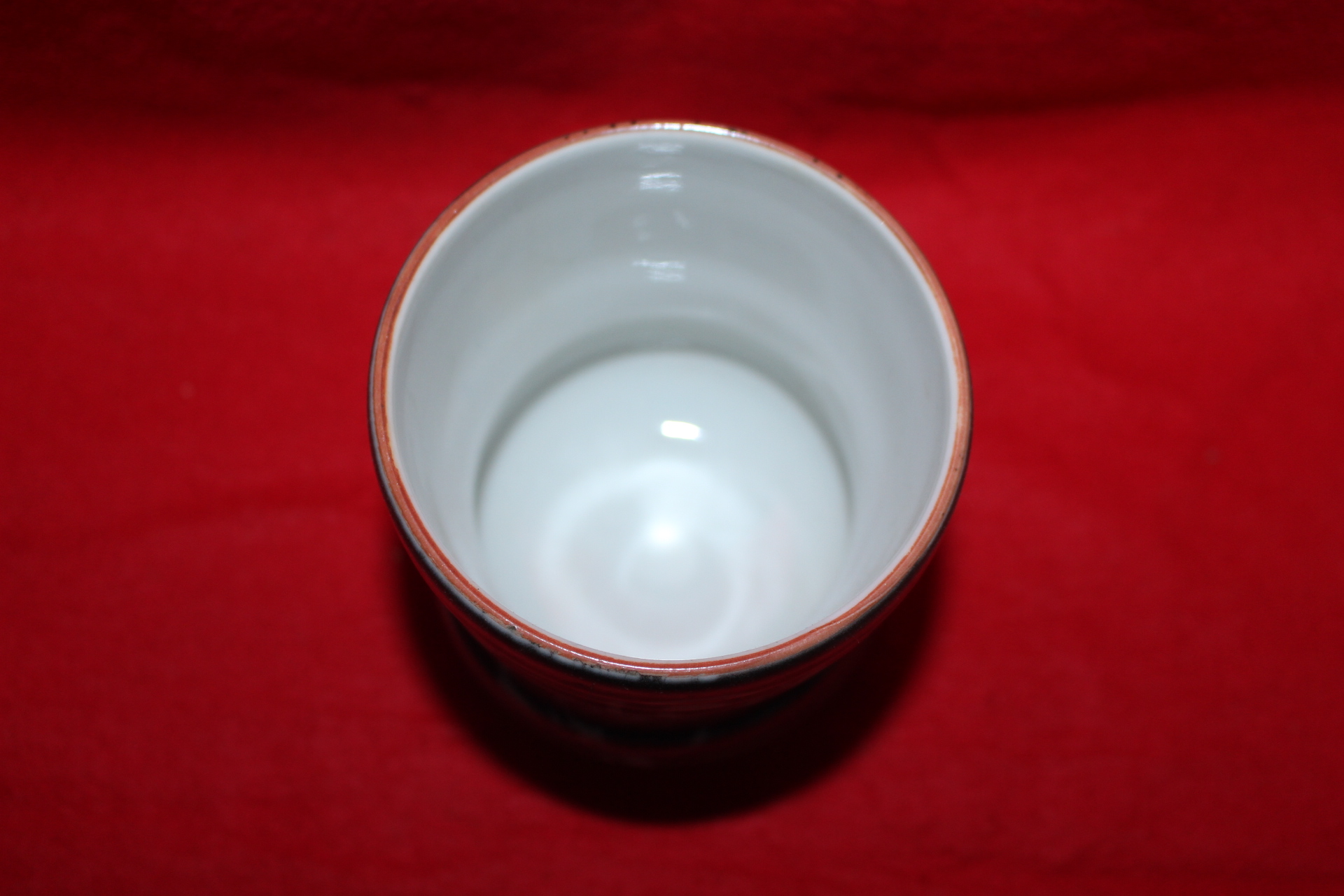 청화백자 화문 통잔