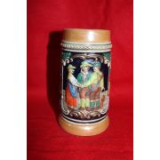 독일산 양각인물문 도자기 맥주잔