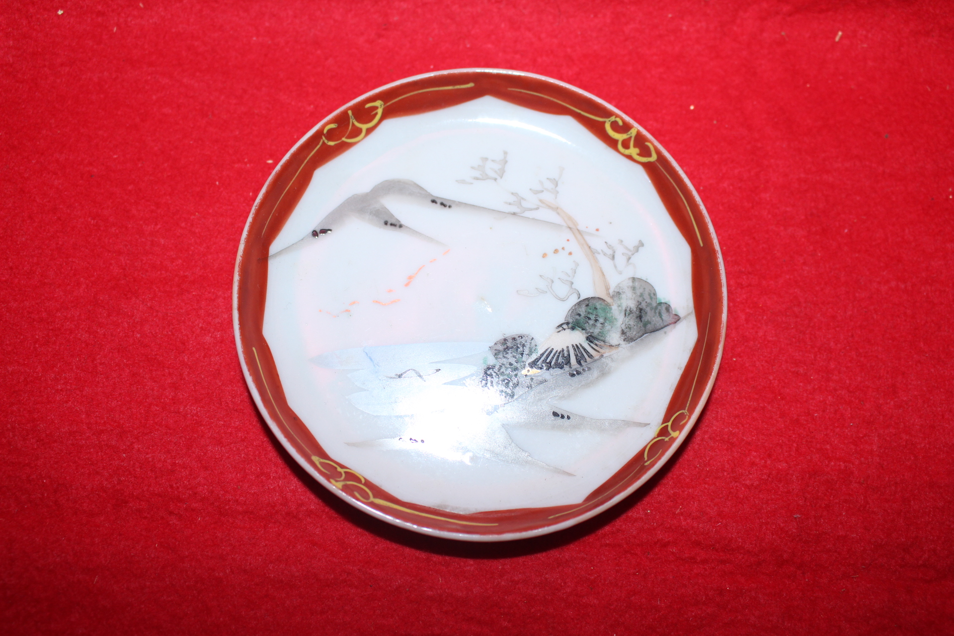 연대가좋은 진사백자철화산수문 완 2점