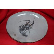 대형크기의 청자 새우문 대완