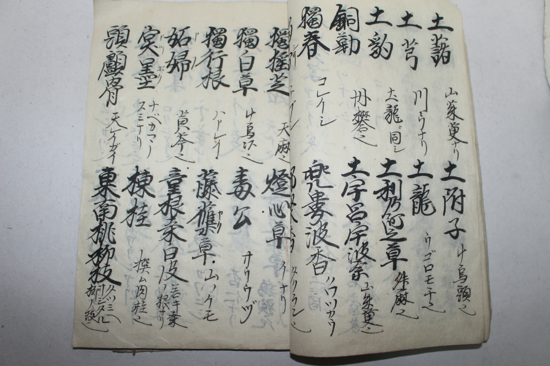 에도시기 일본필사본 약명조법기(藥名調法記)