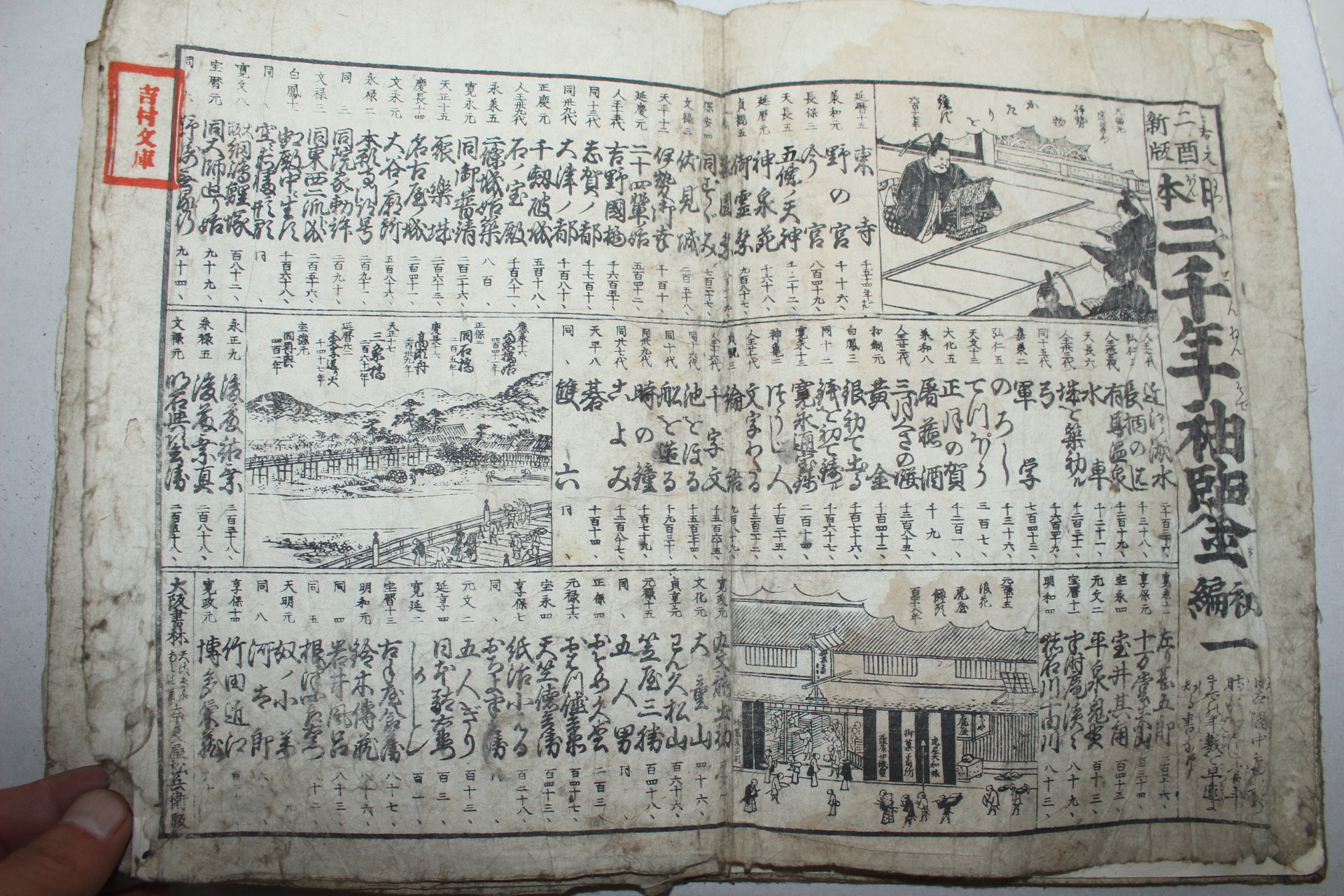 에도시기 일본목판본 이천년수감(二千年袖鑑) 2책