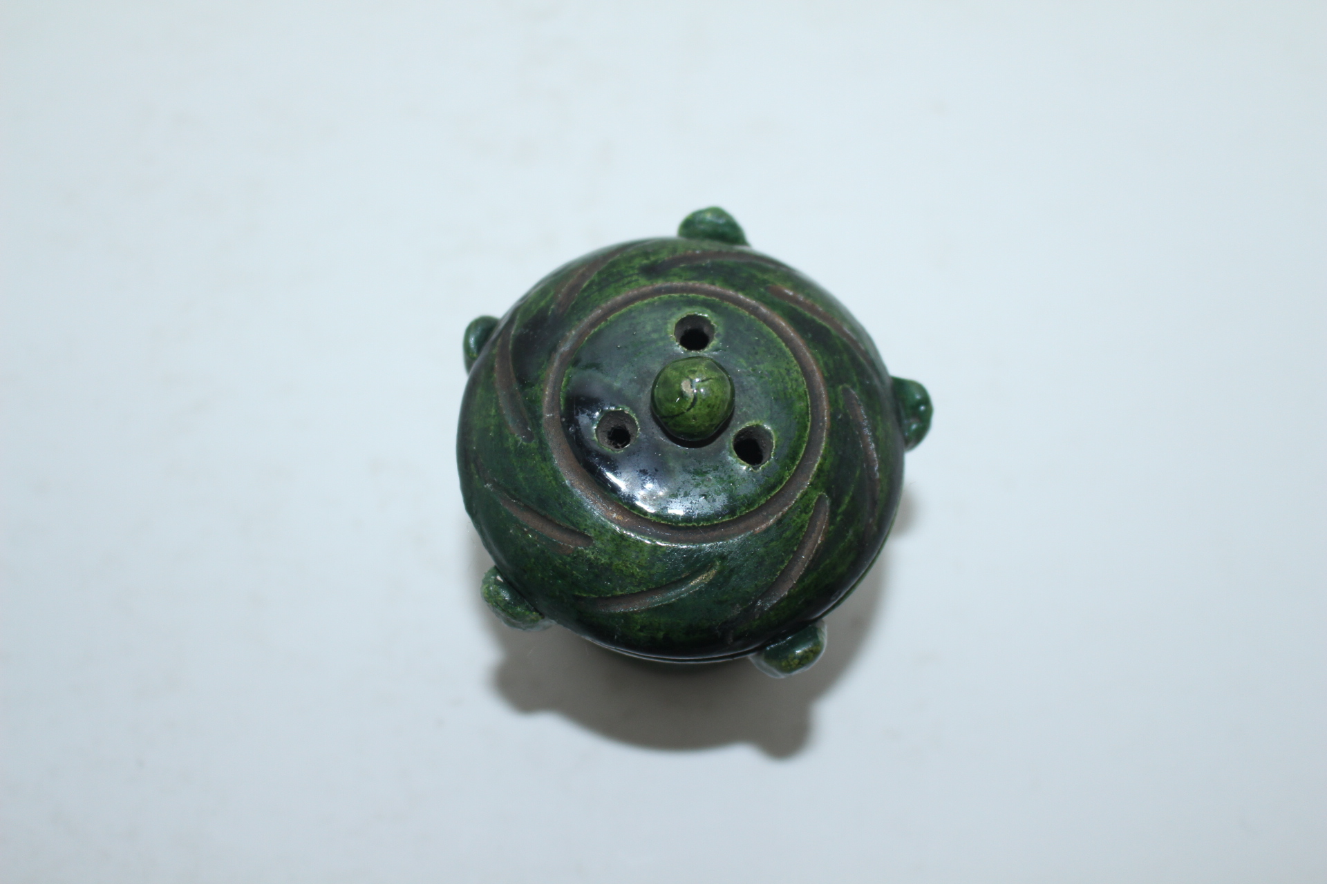 청록청자 라꾸(樂) 향로