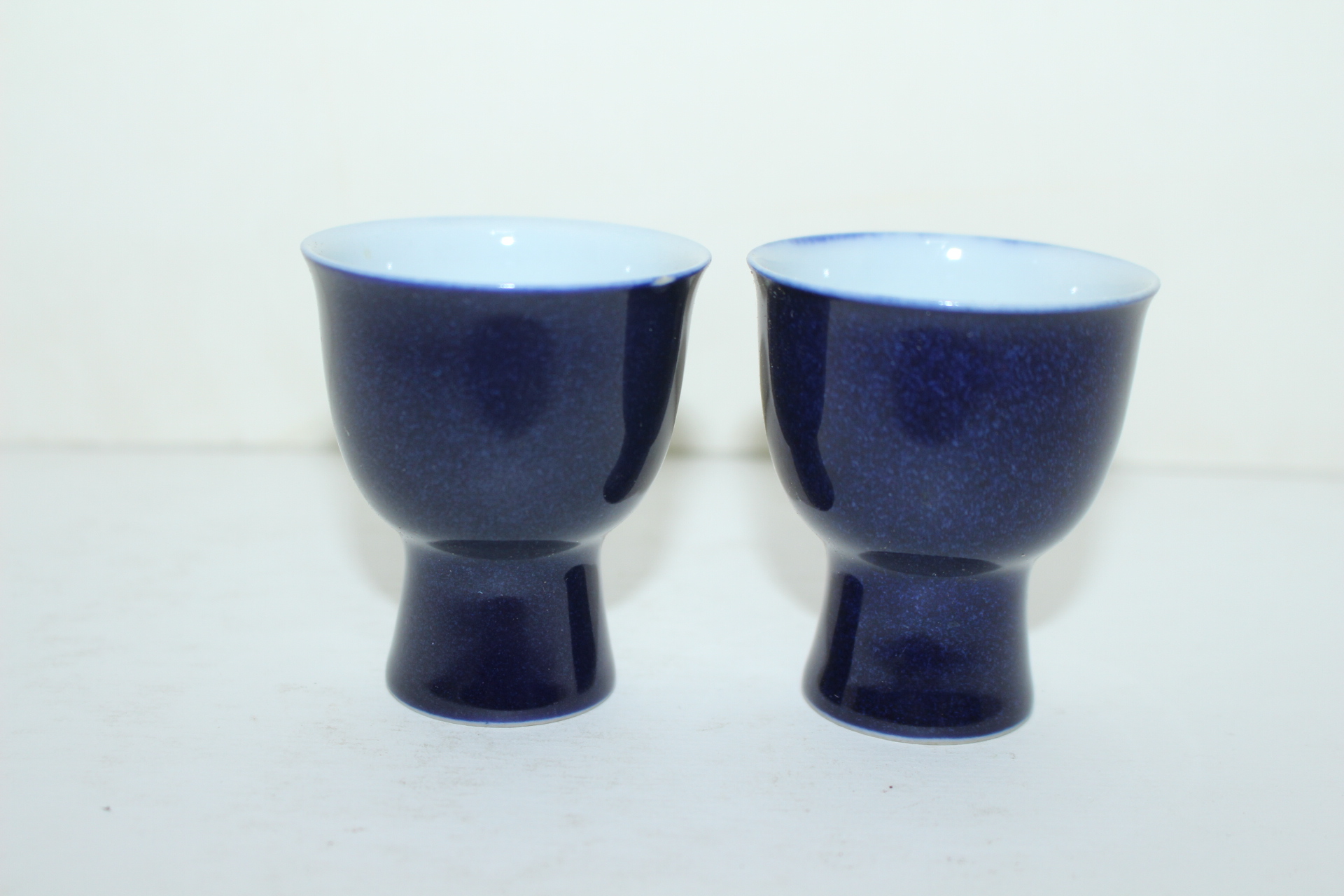 연대가좋은 이마리 청화백자 굽높은 잔 2점