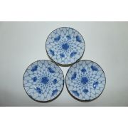 청화백자 화문완 3점