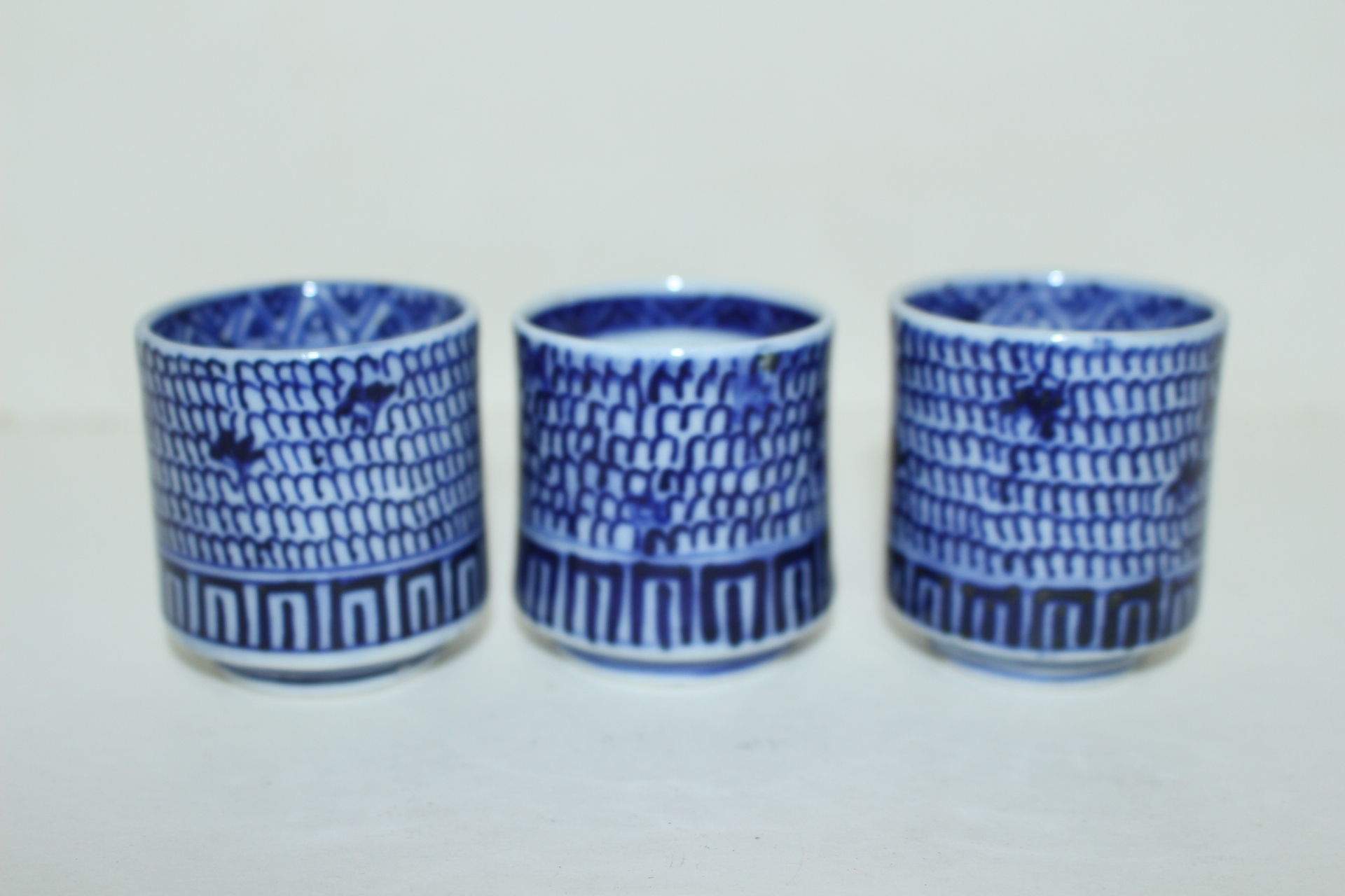 100년이상된 고이마리 청화백자잔 3점