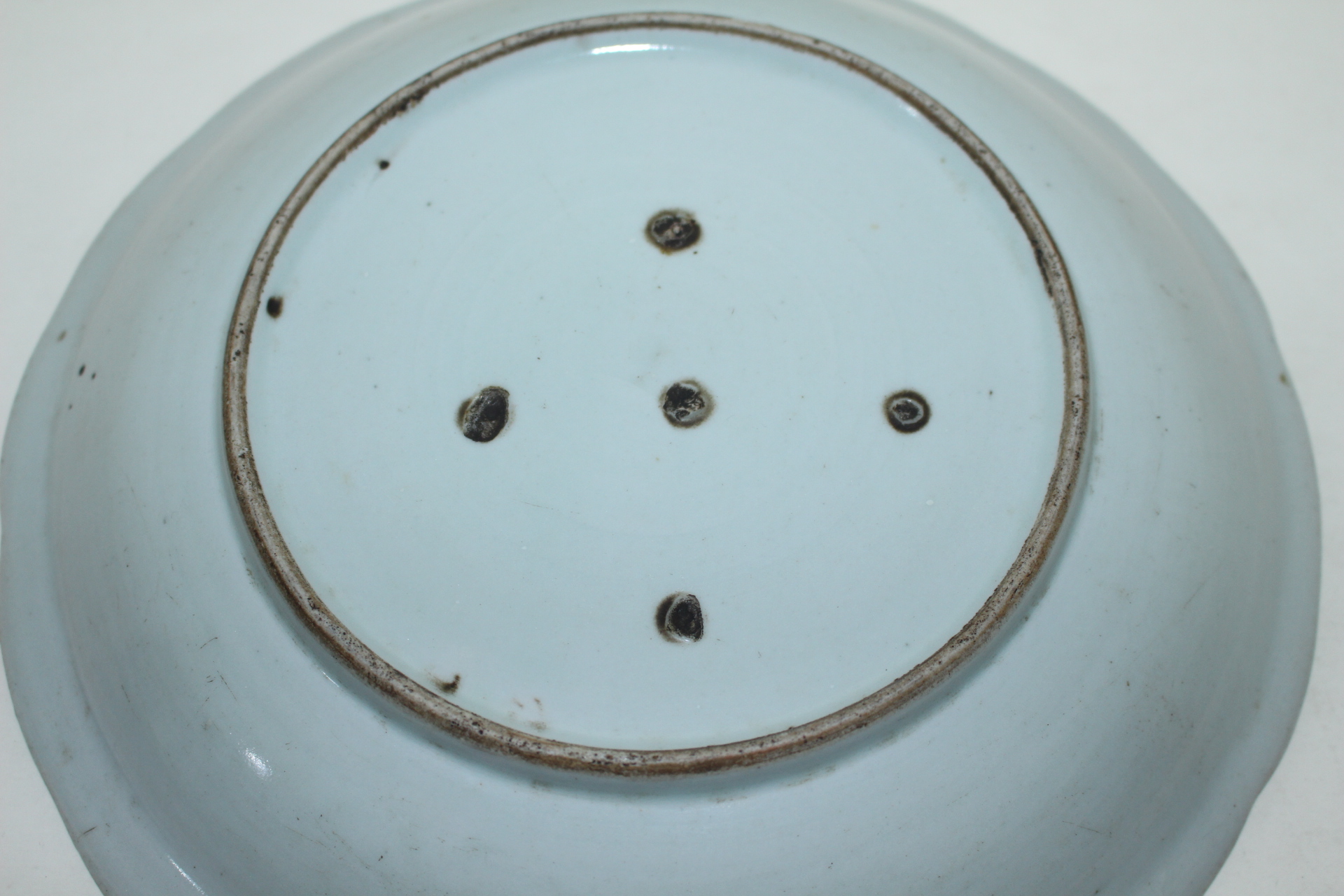 에도시기 청화백자 산수문 화형대완