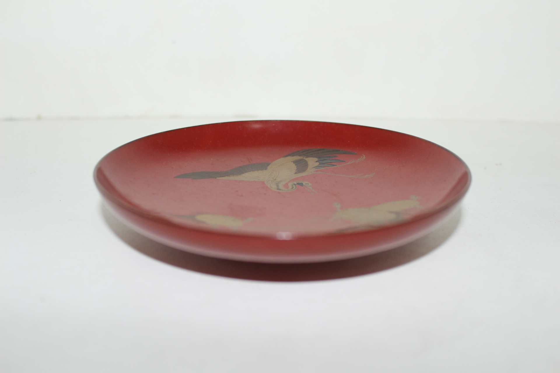 나무에 옷칠후 금채 거북학문 완