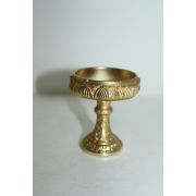 청동에 24K 금도금된 굽다리향완