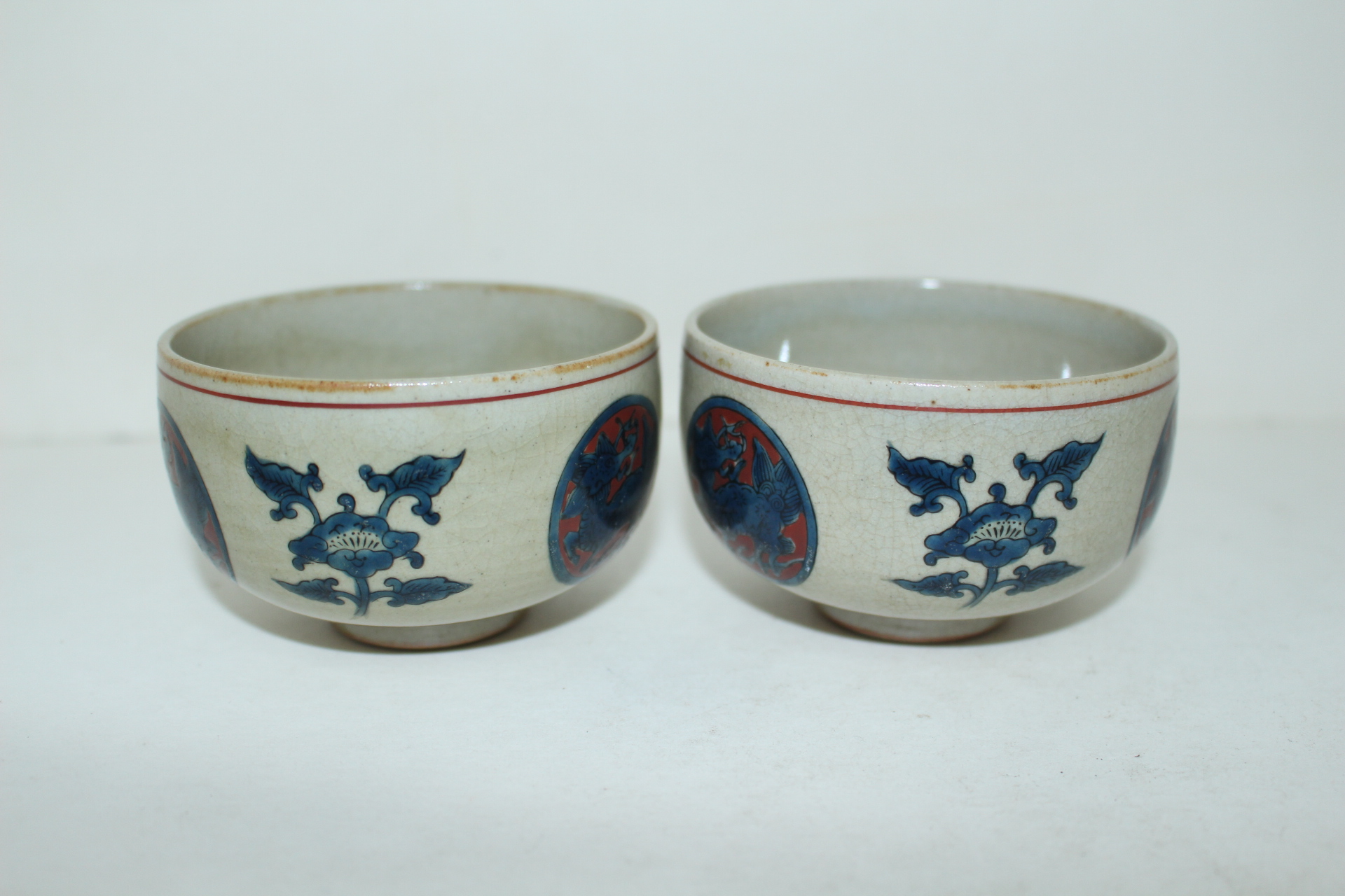 연대가좋은 구다니 청자진사화문잔 2점