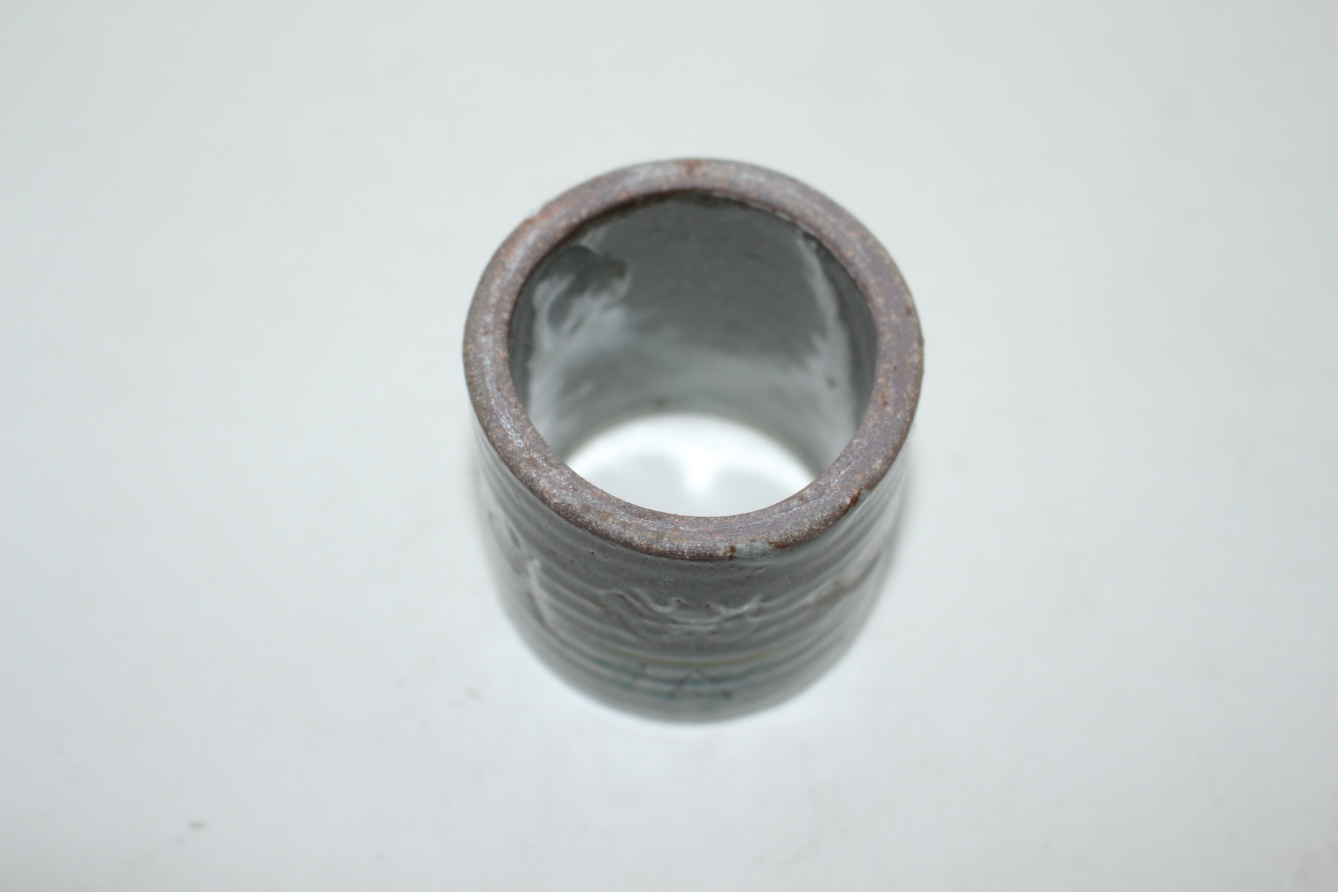 청자 산수문 차도구(두껑받침)