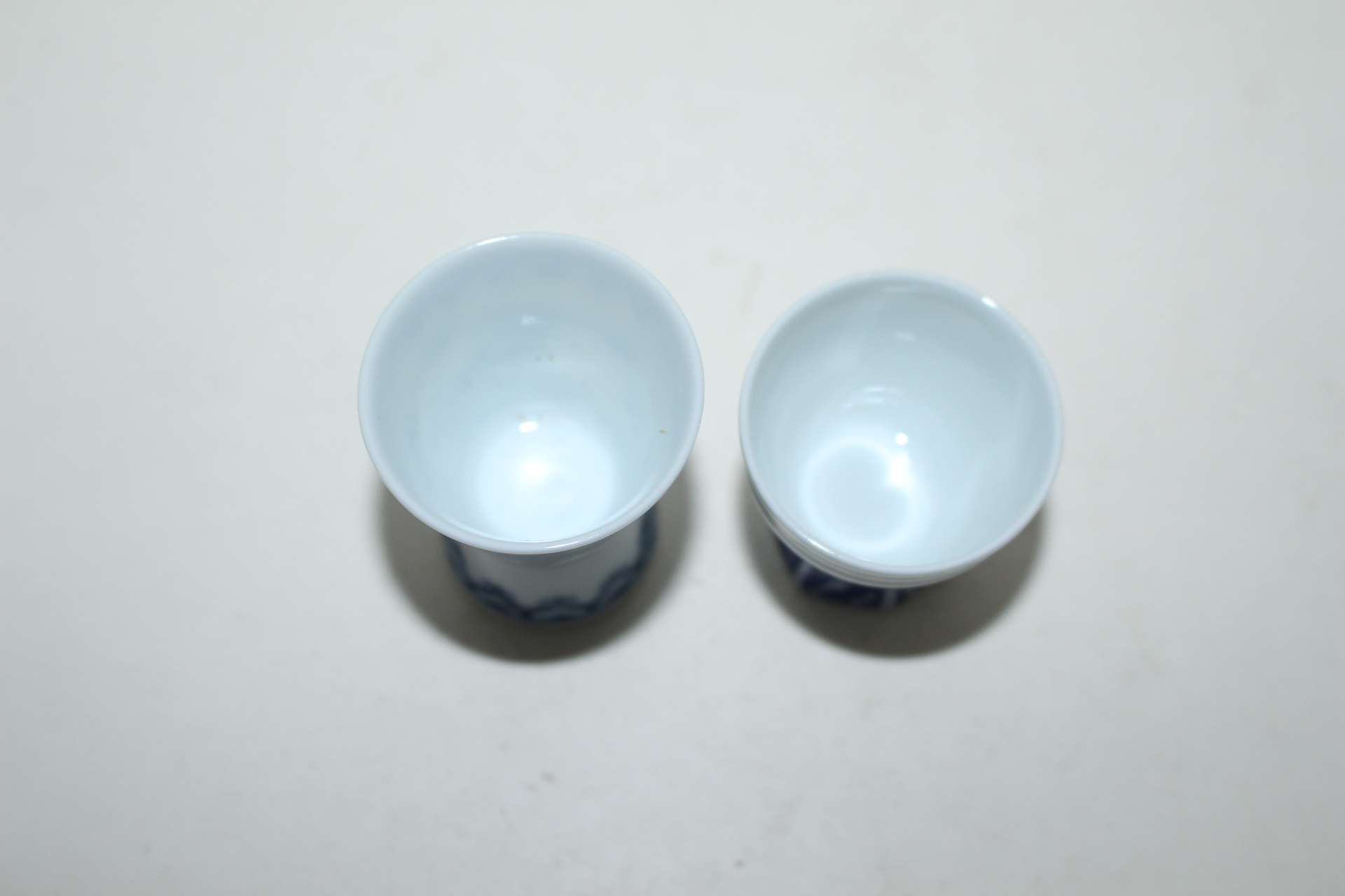 청화백자 화문잔 2점