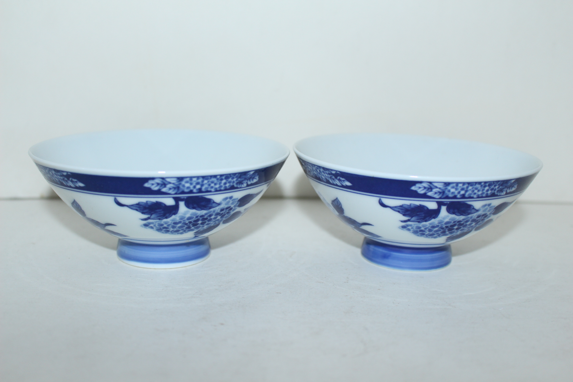 이마리 청화백자화문 자완 2점