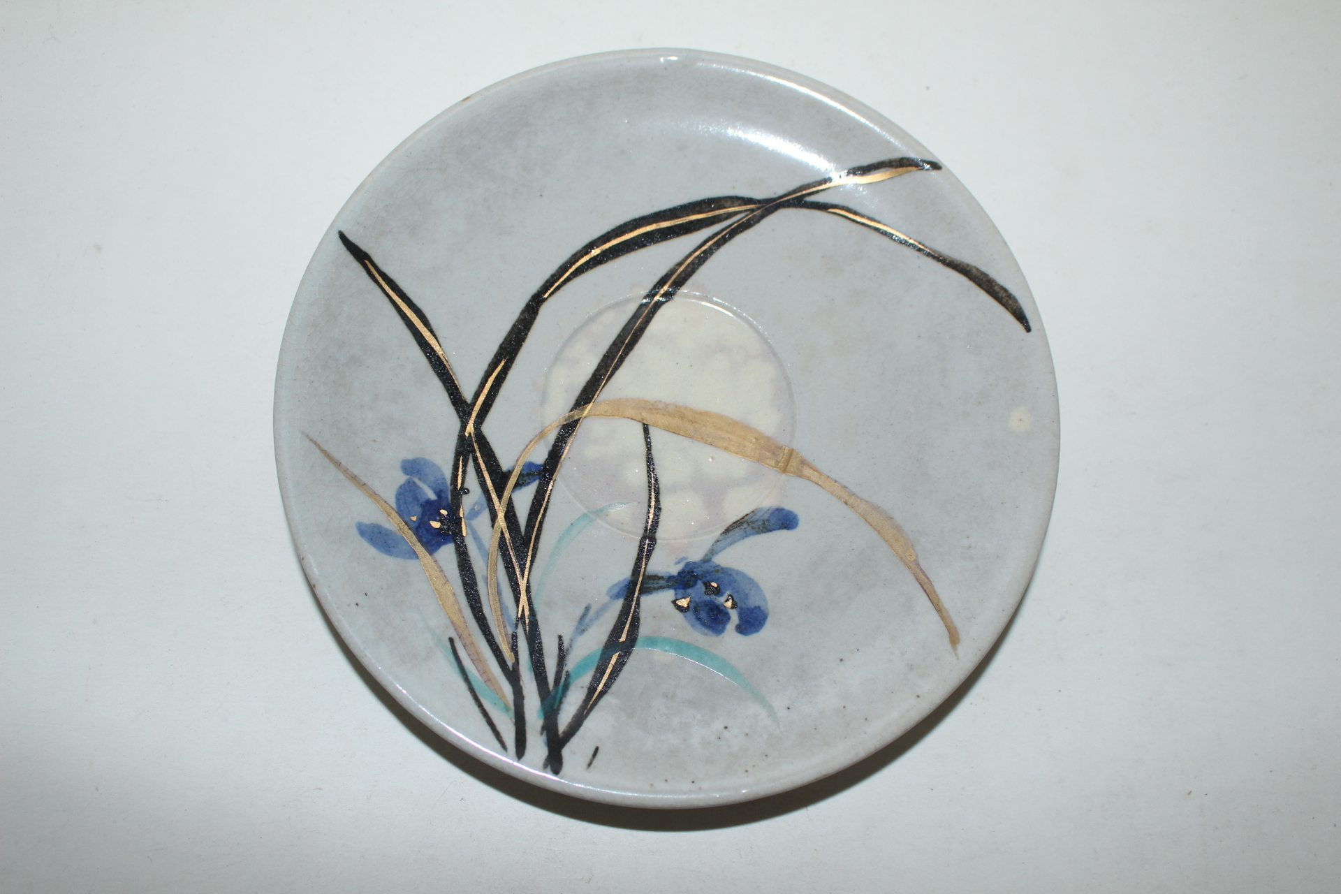 연대가좋은 분청자 철화금채난초문 완