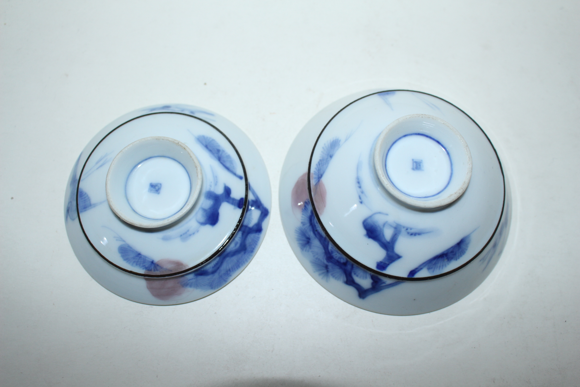 연대가좋은 이마리 청화백자노송문 개완