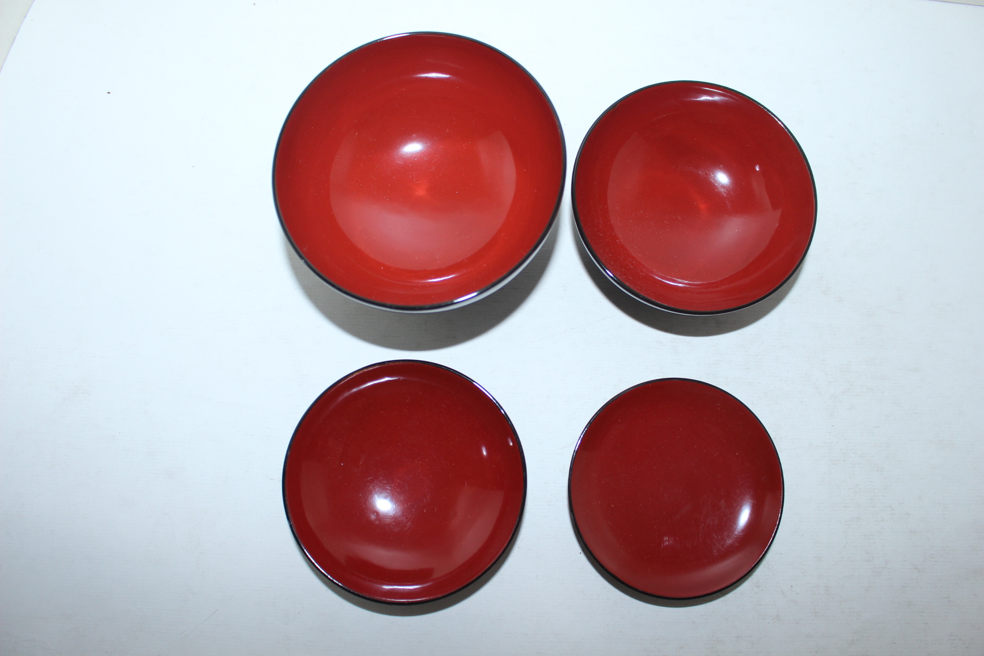 미사용 나무에 옷칠이된 개완 2점