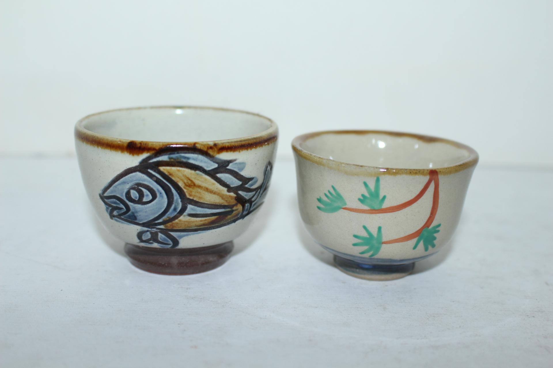 분청자 어문잔 2점