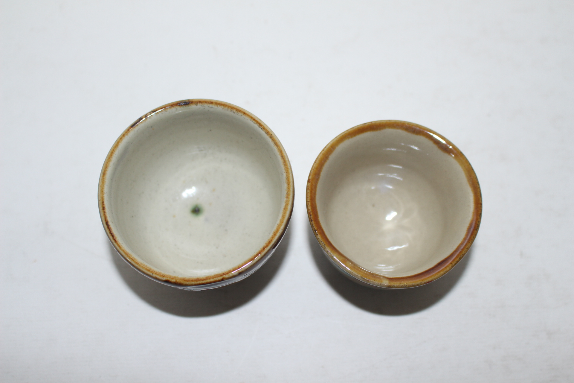 분청자 어문잔 2점