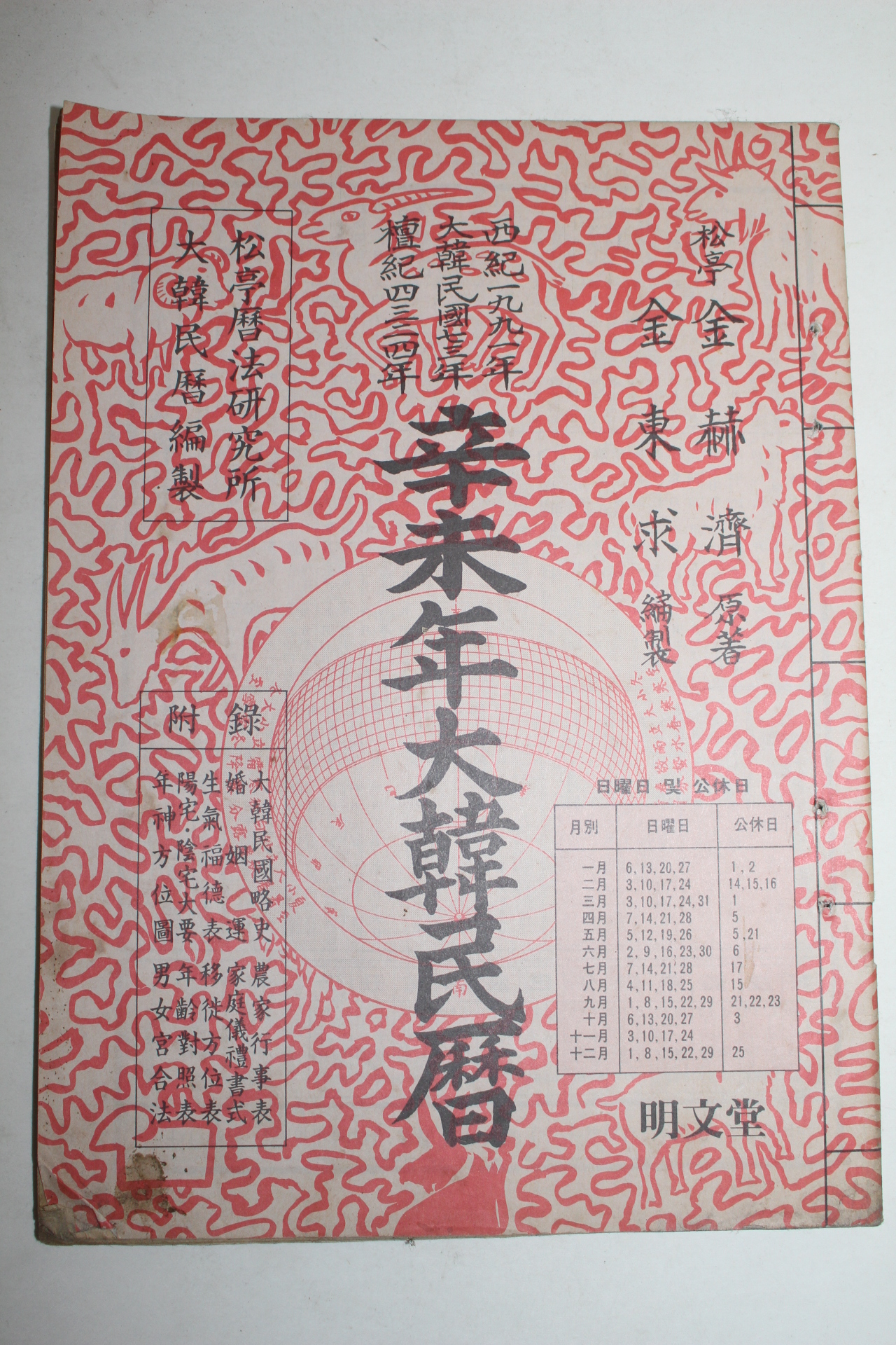1991년 신미년 대한민력