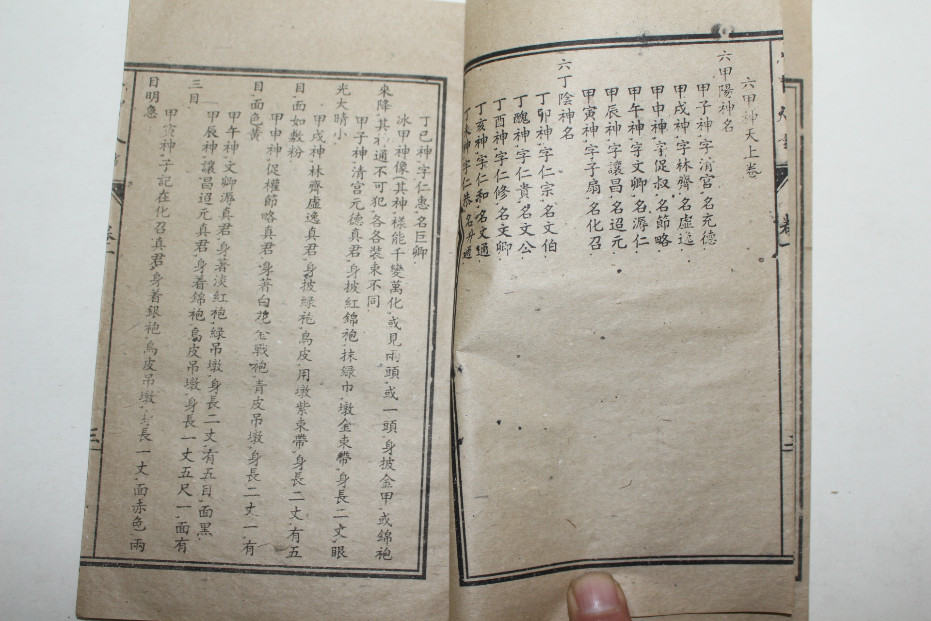 중국상해본 회도육갑천서(繪圖六甲天書) 4책완질