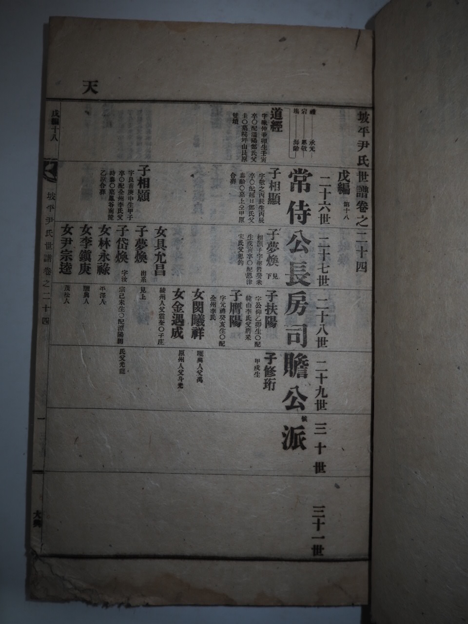 연활자본 파평윤씨세보(坡平尹氏世譜) 13책