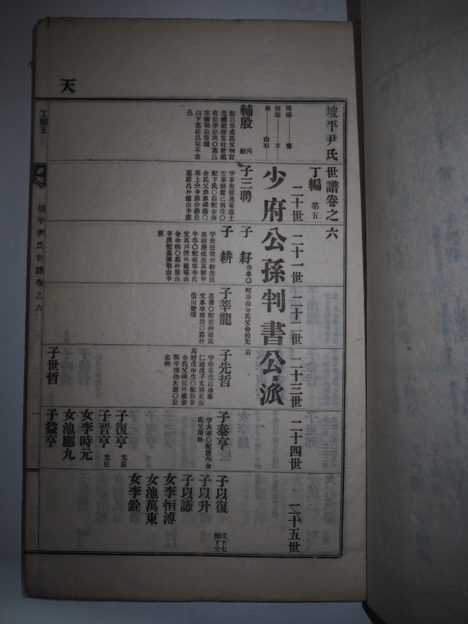 연활자본 파평윤씨세보(坡平尹氏世譜) 13책