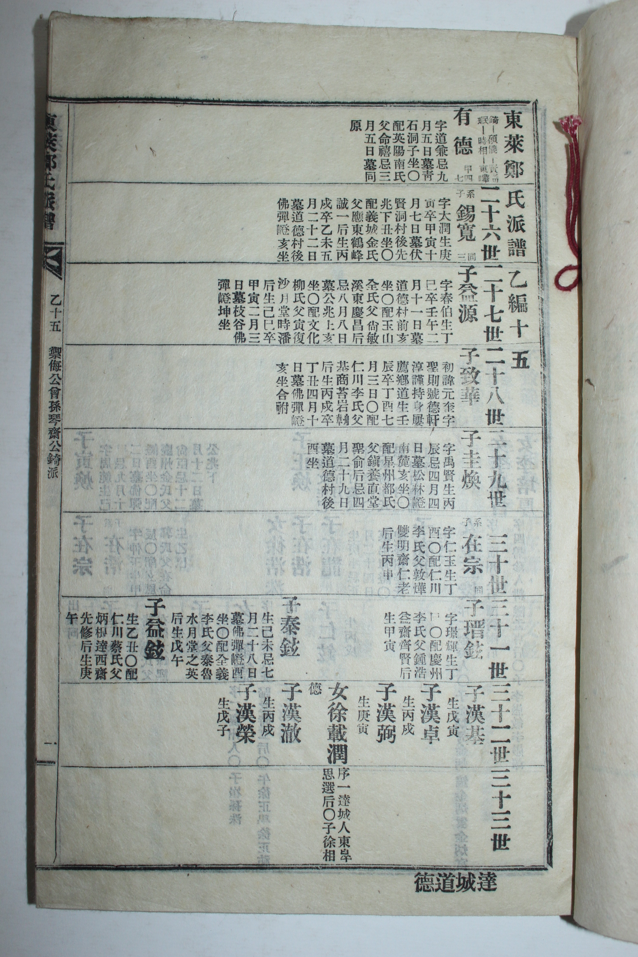 1957년 연활자본 동래정씨파보(東萊鄭氏派譜) 5책완질