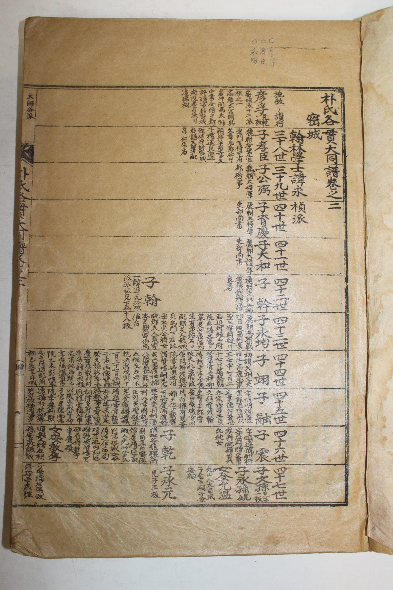 일제시기 석판본 박씨각관대동보(朴氏各貫大同譜) 2책완질