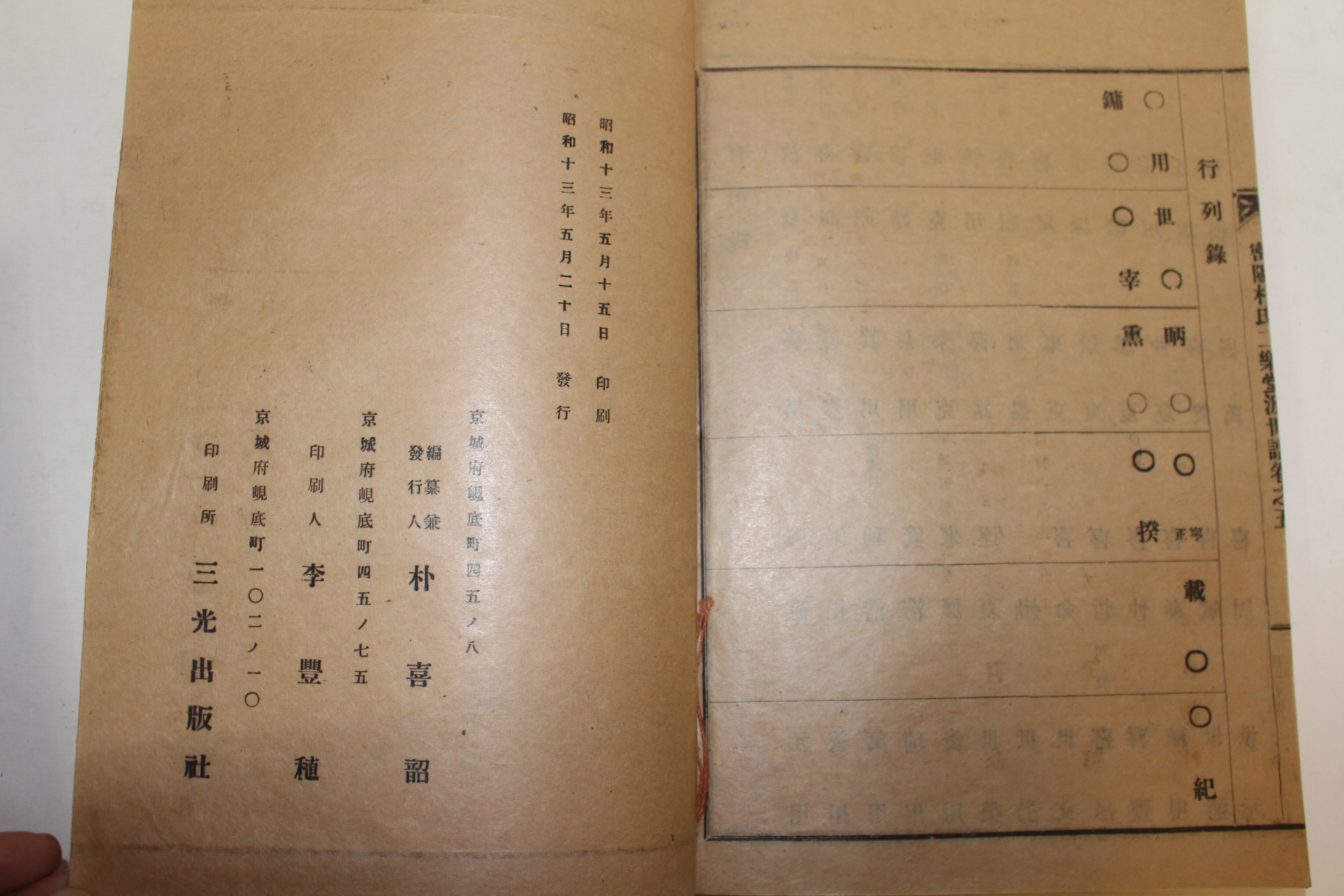 1938년 밀양박씨이락당파세보(密陽朴氏二樂堂派世譜) 5책완질