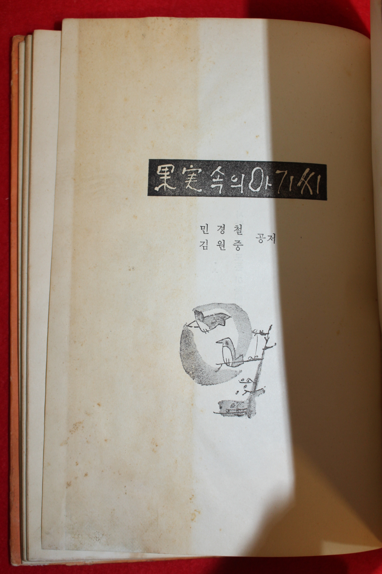 1965년초판 민경철(閔庚喆)김원중(金元重)이인시집 과실속의 아기씨