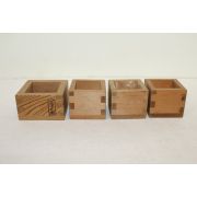 댓박모양의 나무로된 잔 4점