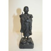 묵직한 주석재질로된 도인 조각상