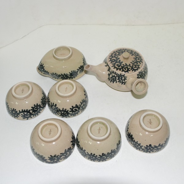 심수관(沈壽官) 15대 철화청자 5인 다기