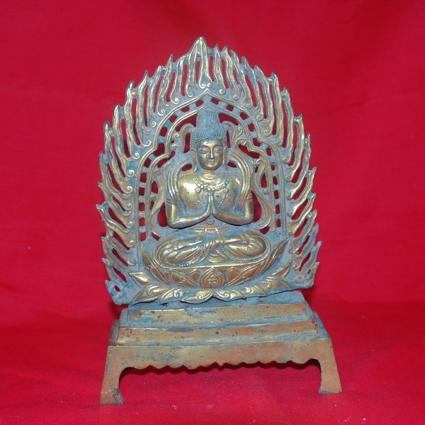 청동으로된 금동불 좌상