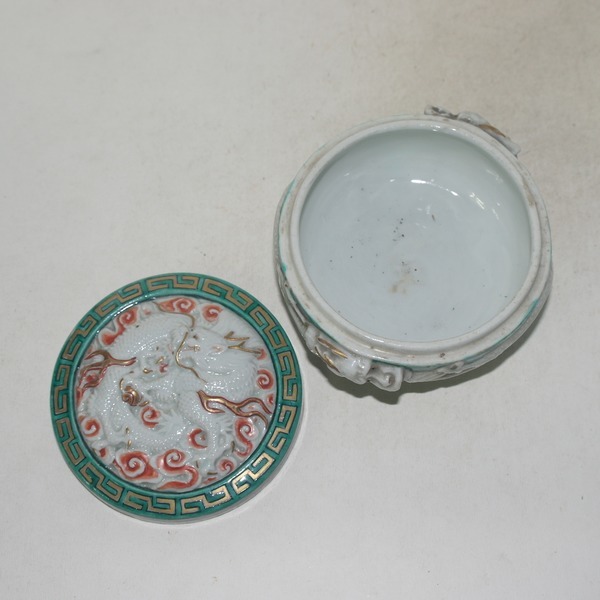 150년이상된 구다니 용형금채삼족향로