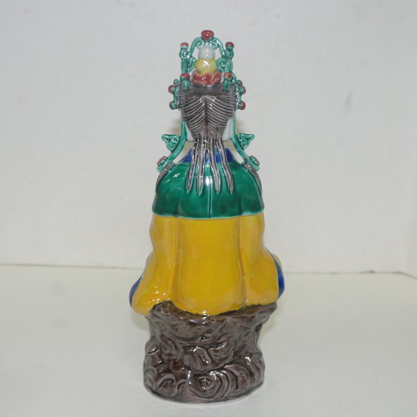 구다니(九谷) 청자 관음좌불상