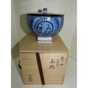 명품-청화백자 복신문 나무두껑 수통